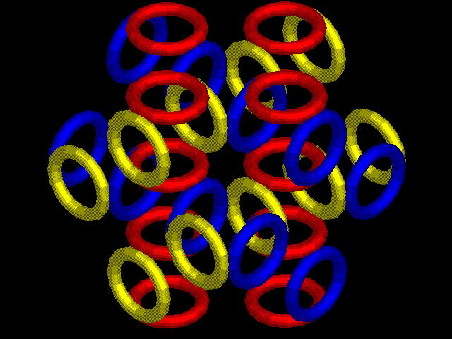Рис.2B.Структура наномира в гексогональной проекции.